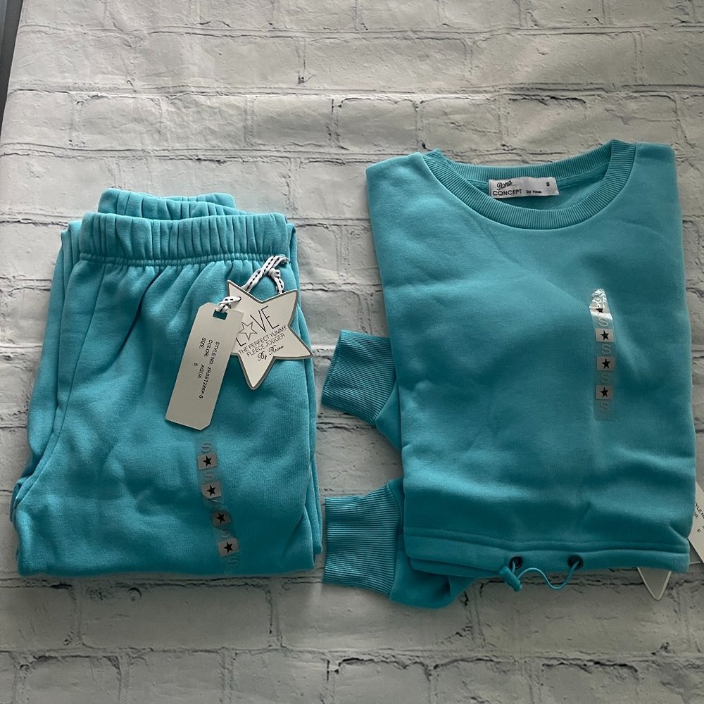 Roma Concept by Rosee Fleece Jogger & Crop Top Set